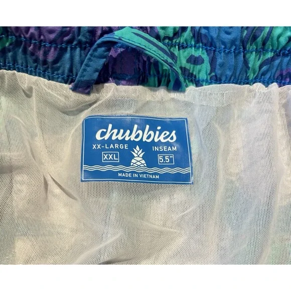 Lot Of‎ 2 Chubbies Lined Swim Trunks Shorts USA Mens Sz 2XL 5.5 Bathing Suit
